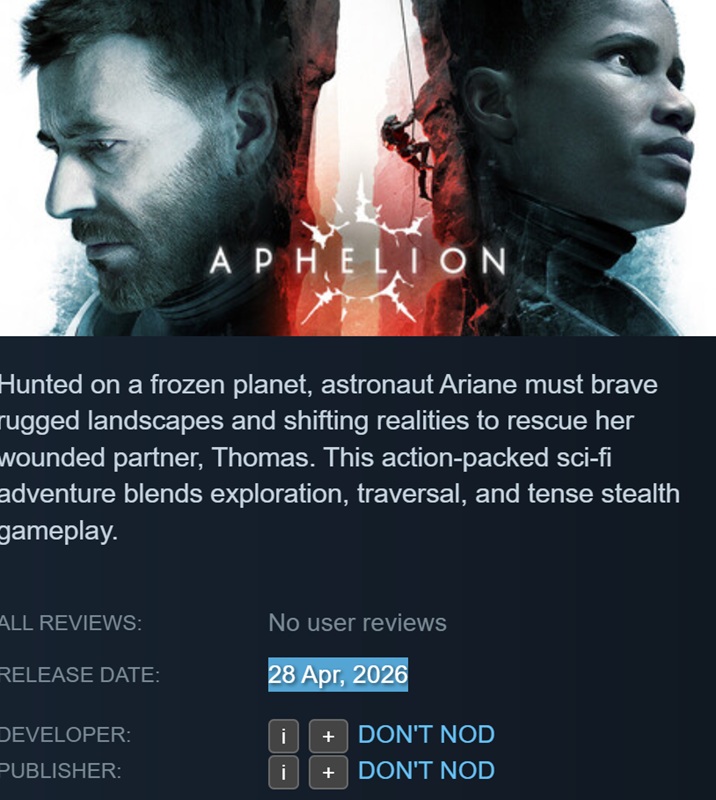 Интерфейс новой игры Aphelion