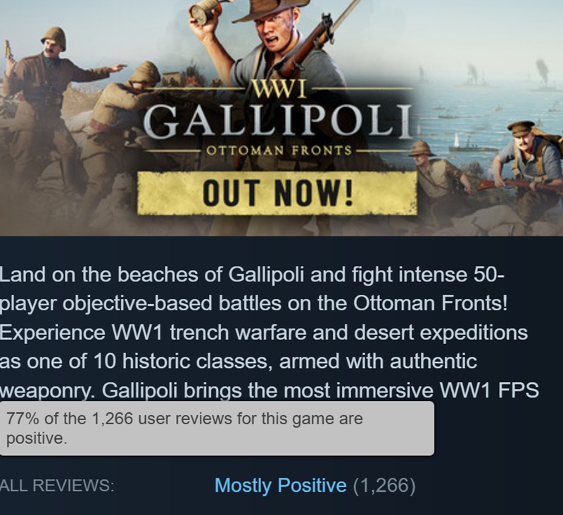 Геймплейні кадри Gallipoli