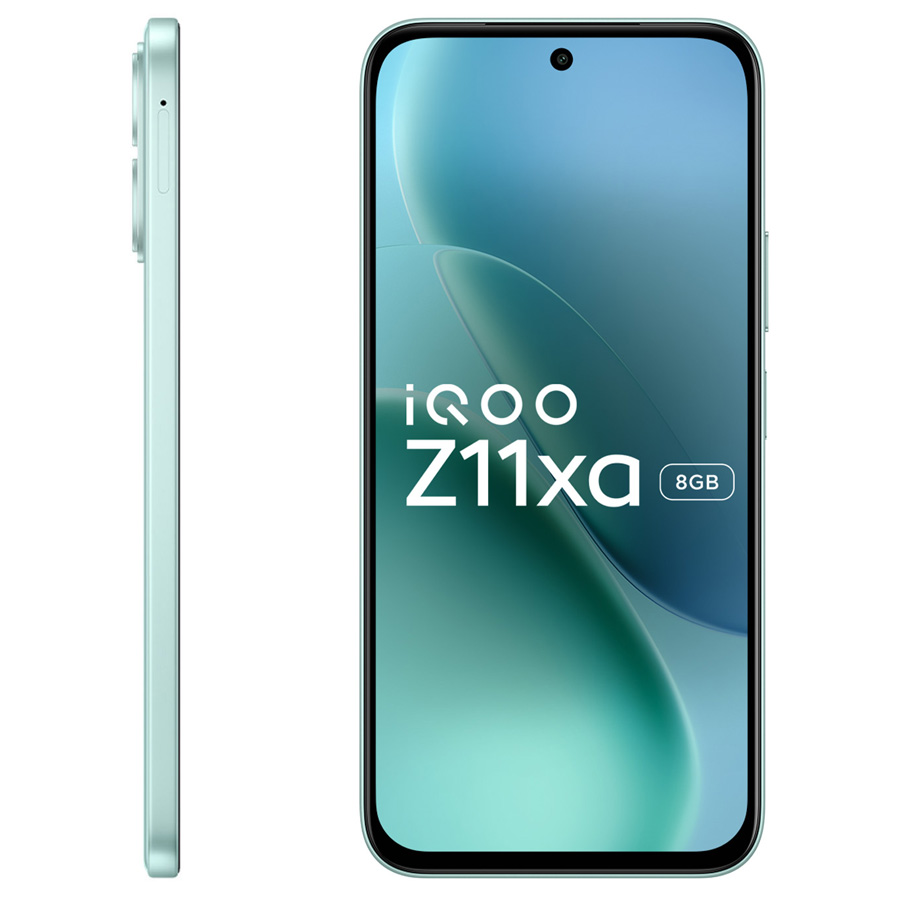 iQOO Z11xa 5G smartphone in blue