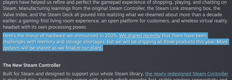 Предварительный анонс новых устройств Valve