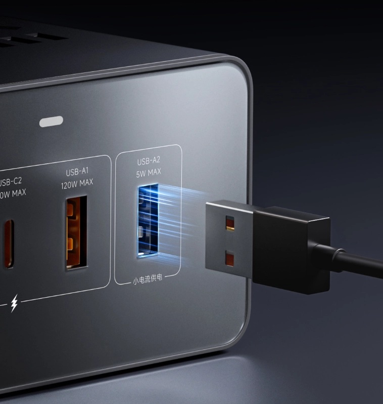 Xiaomi Desktop Charging Station 140W in various perspectives