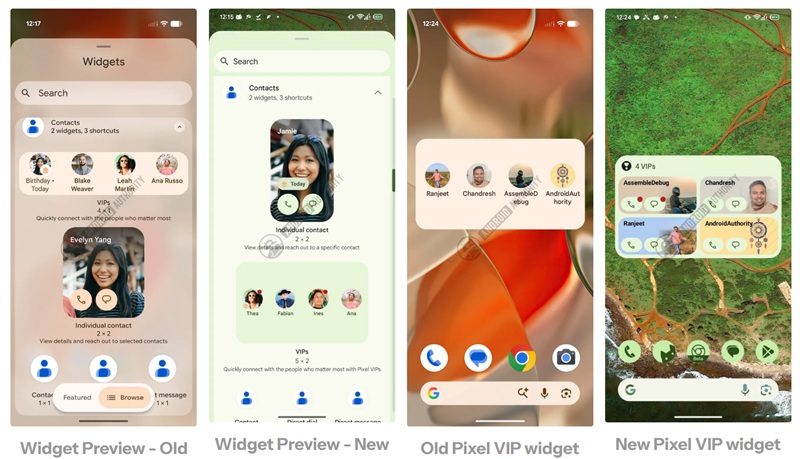 Новый виджет Pixel VIPs на Google Pixel