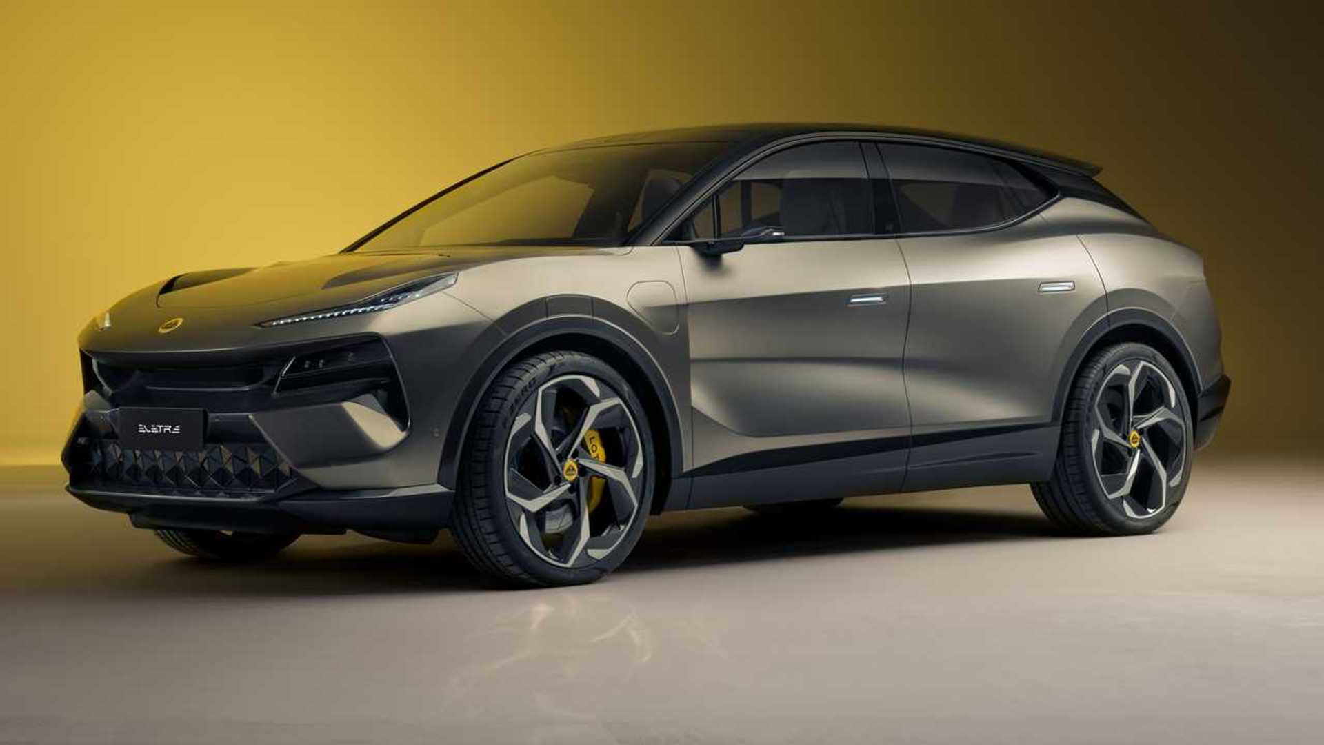 Серый Lotus Eletre на фронтальном угле