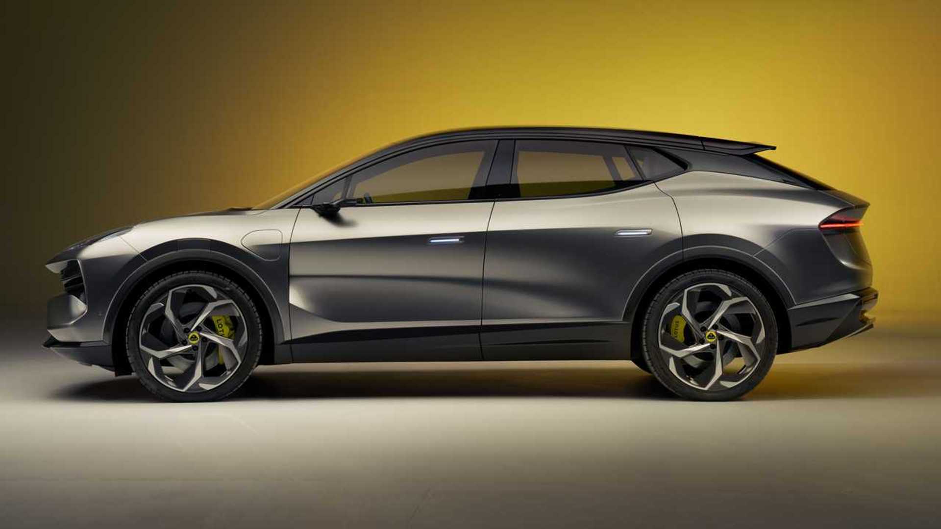 Серый Lotus Eletre сбоку