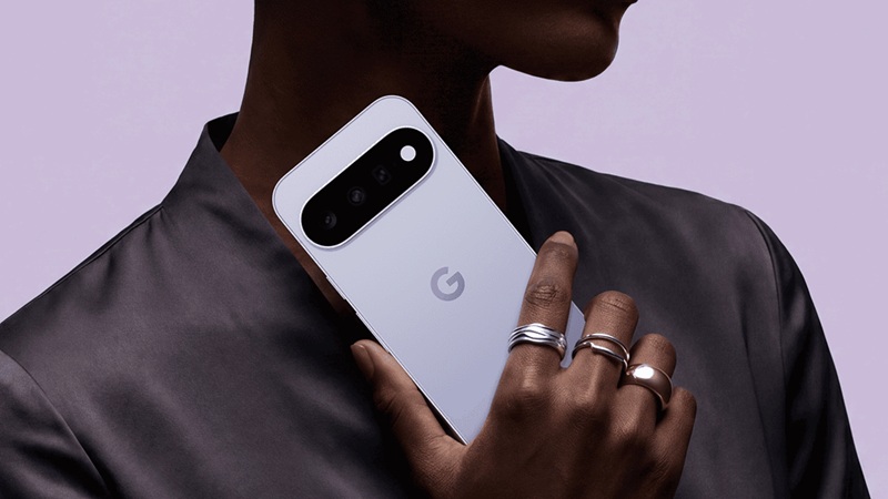 Google Pixel 11 in all four launch colors: black, pale lavender, raspberry, and pistachio.