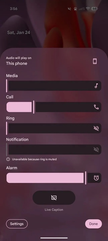Скриншот размытого интерфейса Android 17 - 2