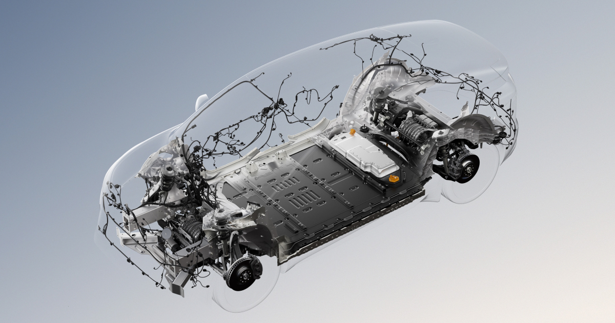 Прототип електрокросовера Lucid Midsize Harness