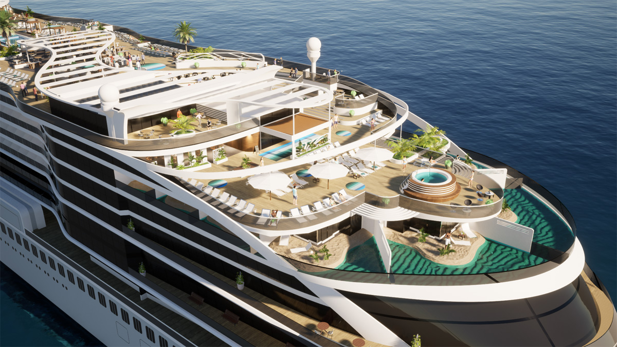 Concept image of the Project Vision electric cruise liner