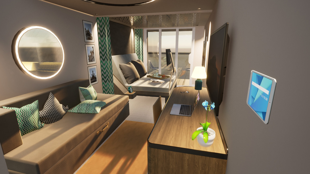 Artistic rendering of the Project Vision cruise ship