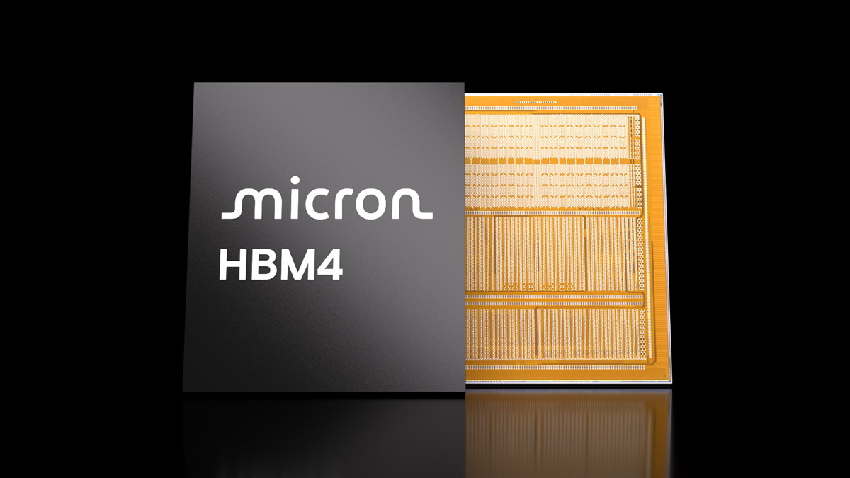 Изображение нового поколения памяти HBM4 от Micron.