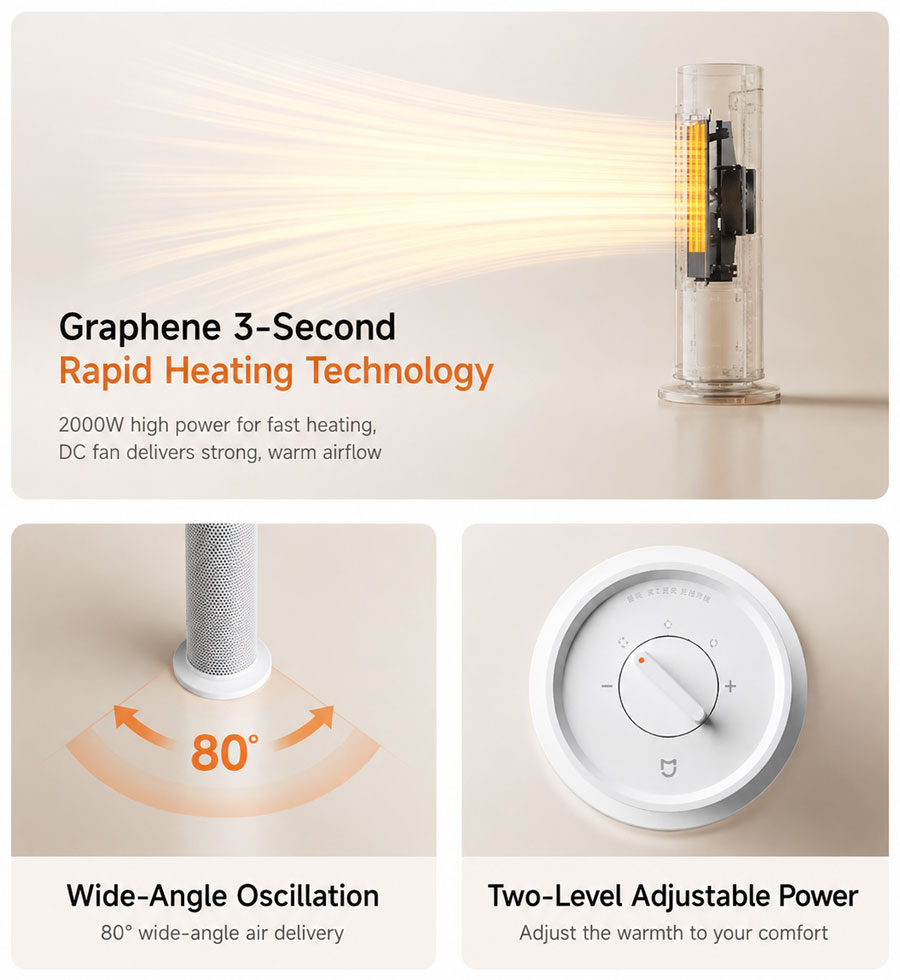 Фото обогревателя Mijia Graphene Heater C