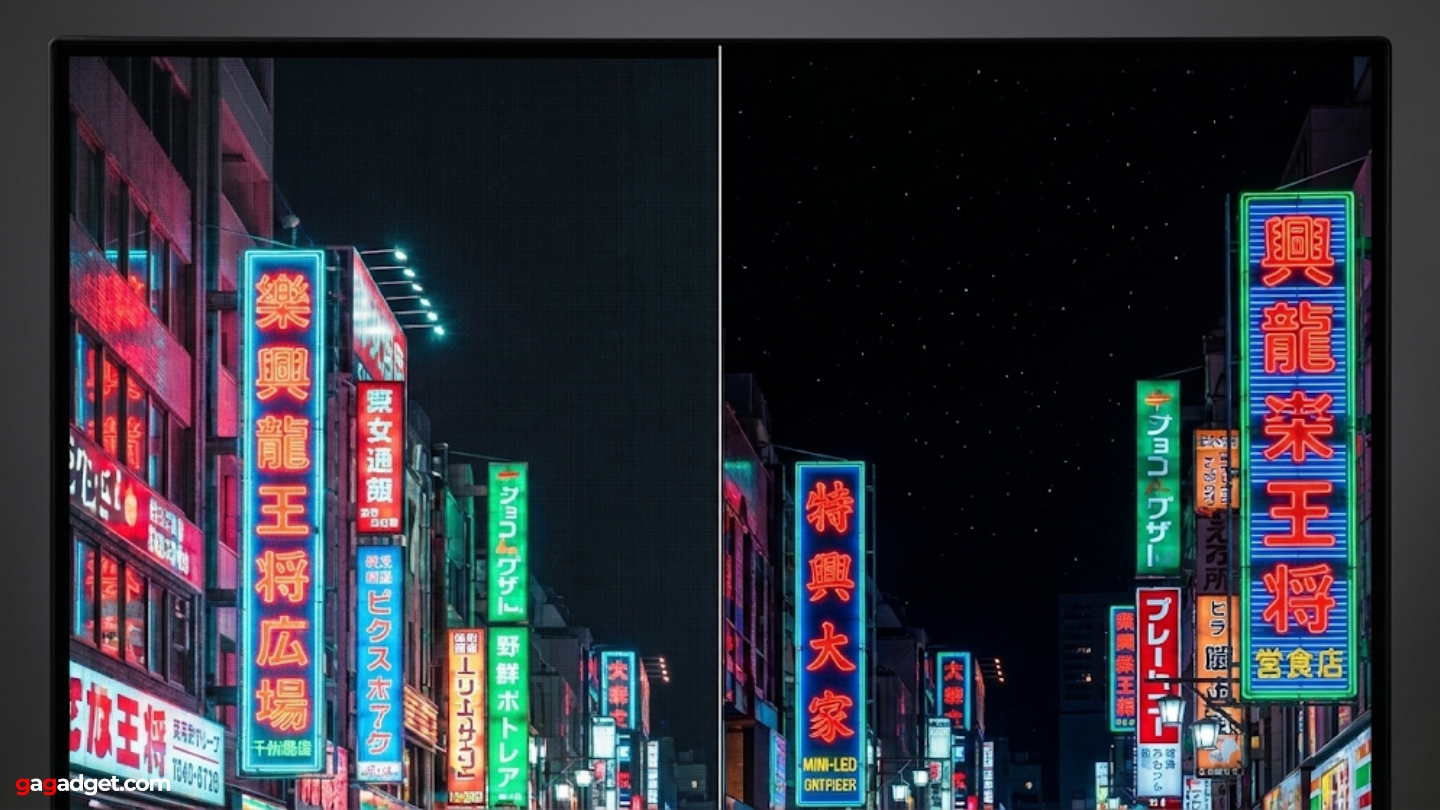 Mini-LED OLED brightness contrast HDR performance comparison