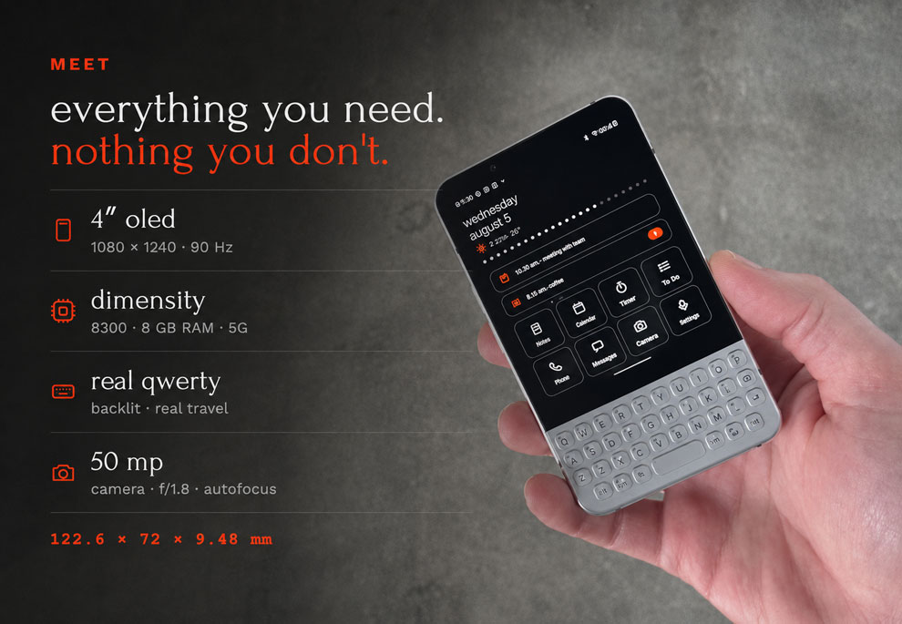 Minimal Phone 2 with screen on