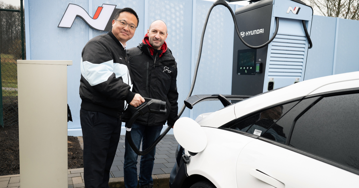 Hyundai charging station on Nürburgring