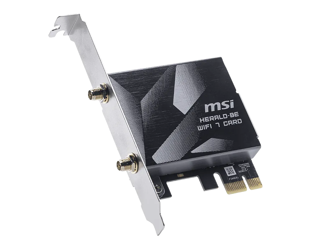 MSI Herald BE9400 WiFi 7 PCIe Card вид сзади