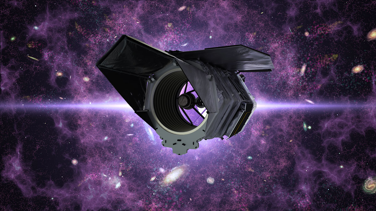 Концепт-зображення Nancy Grace Roman Space Telescope під час місії