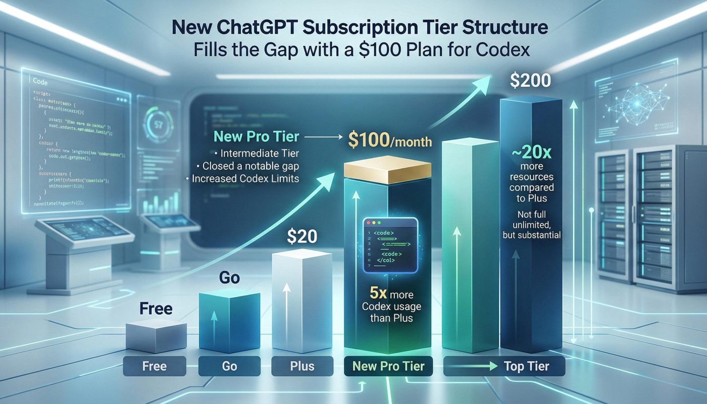 OpenAI ChatGPT nouveau tarif pour 100 dollars