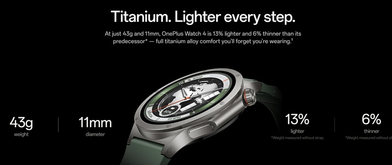 OnePlus Watch 4 с титановым корпусом