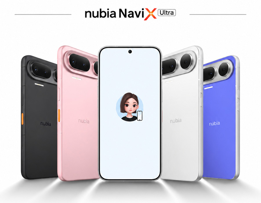 Le Nubia NaviX Ultra et son bouton IA orange sur la tranche.