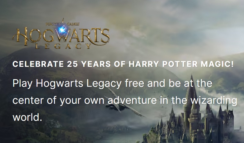 Hogwarts Legacy is free to claim on Epic Games Store until May 3, 2026.