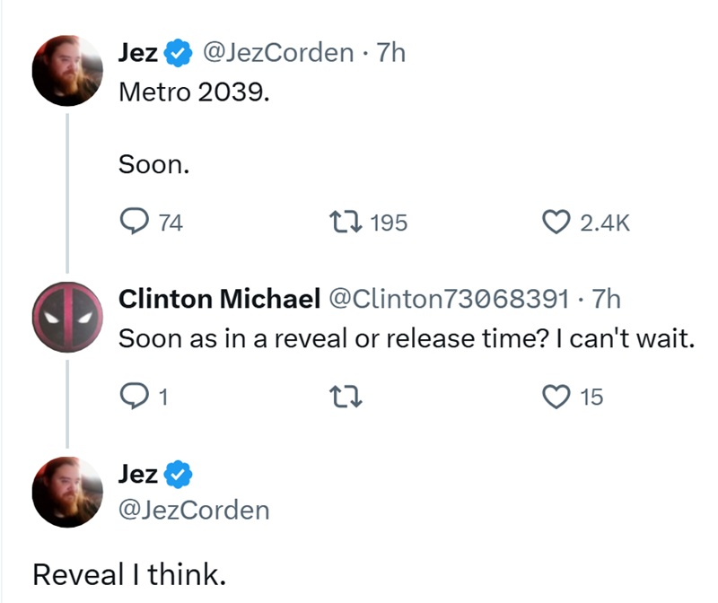 Upcoming announcement of the new part of the Metro shooter series