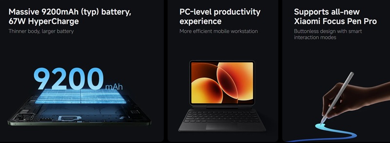 Демонстрация планшетов Xiaomi на выставке MWC 2026