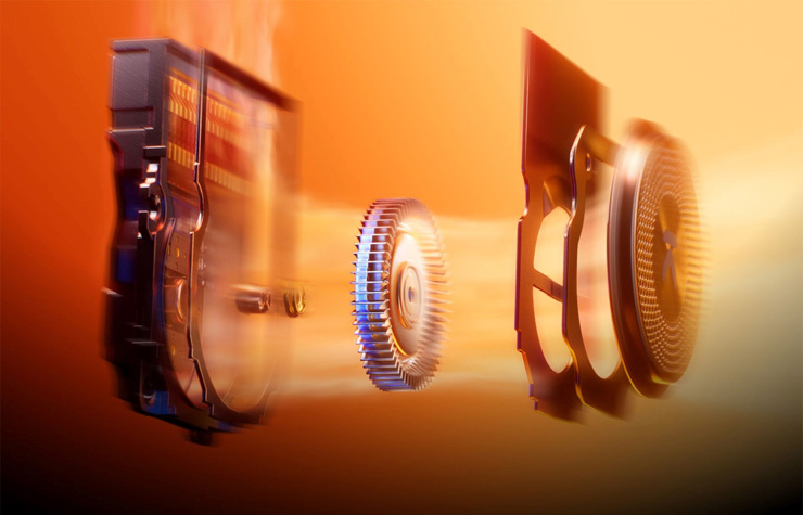 Система охлаждения Oppo K15 Pro+. Вид спереди