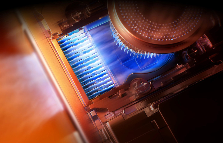 Система охлаждения Oppo K15 Pro+. Вид сзади