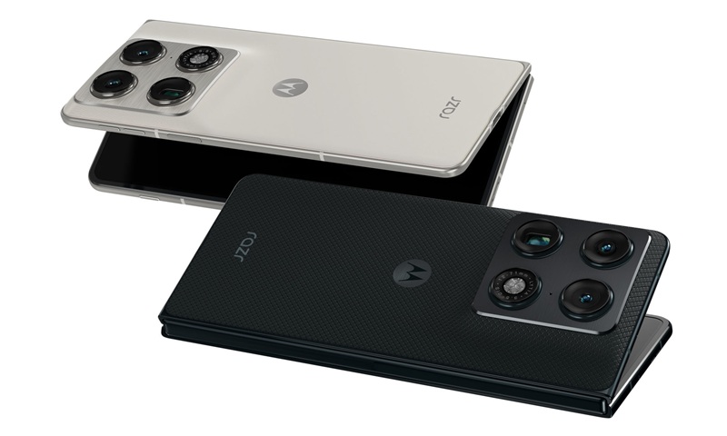 Das Razr Fold ist in Schwarz und Weiß erhältlich.