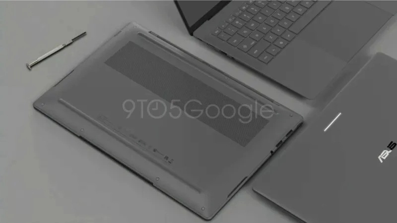 Световой индикатор и кнопка AI на Asus Googlebook