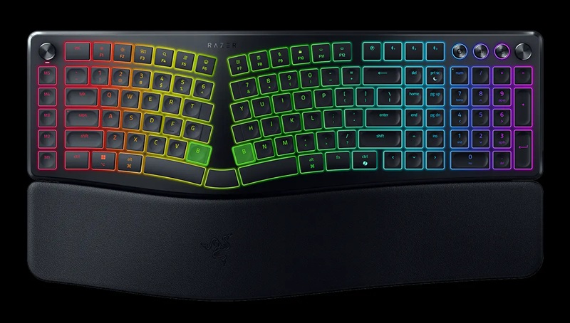 Razer Pro Type Ergo with RGB lighting