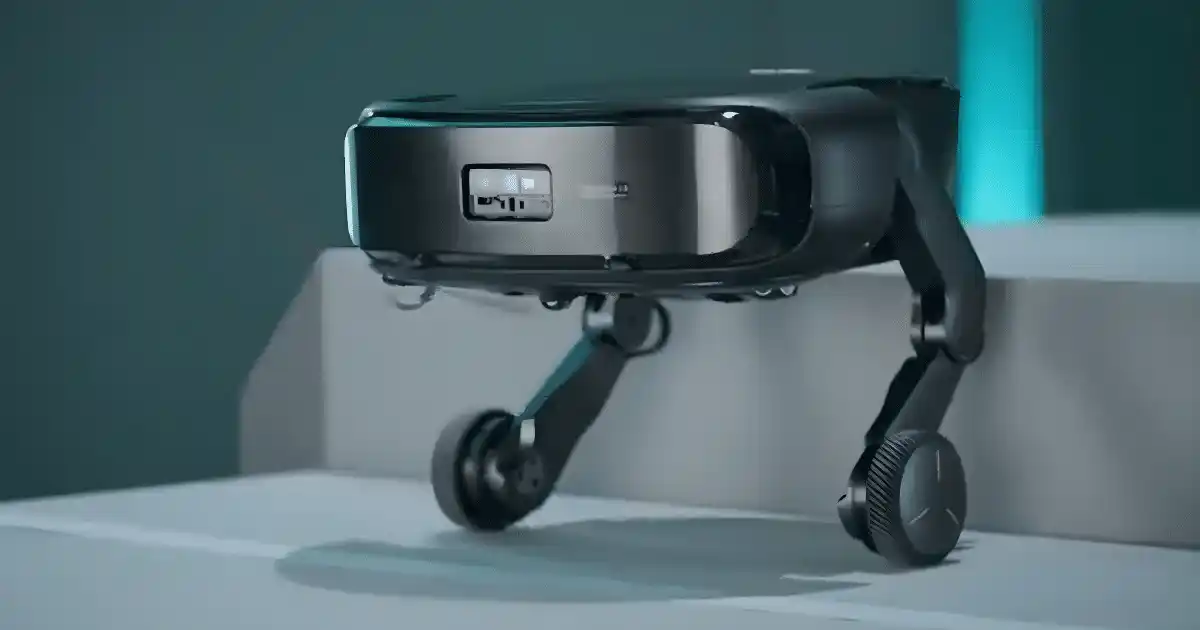 Робот-пылесос Roborock Saros Rover на сцене