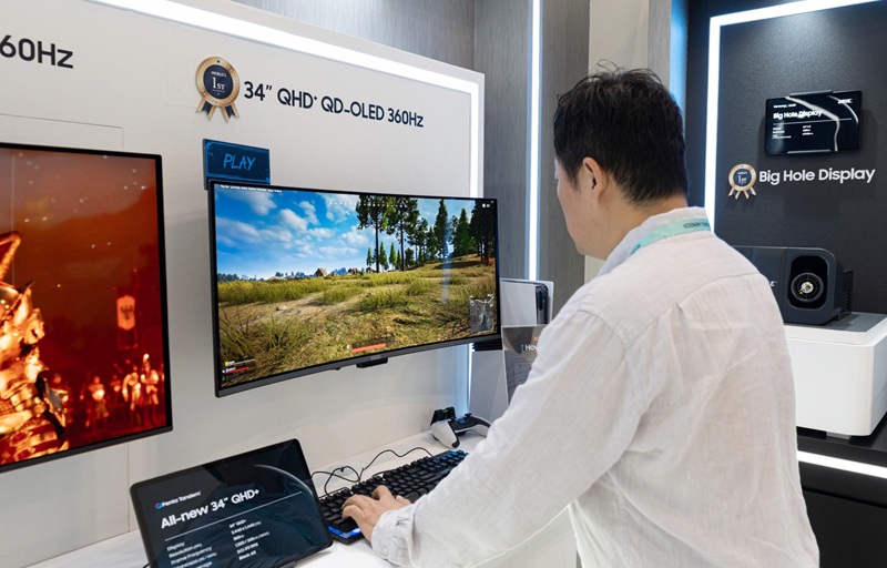 34-дюймовая QD-OLED панель с частотой 360 Гц от Samsung
