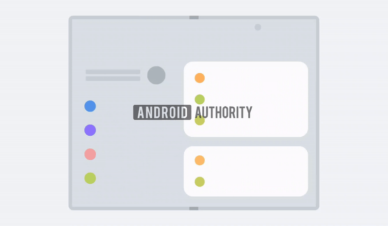 Анимация Samsung Wide Fold в белом цвете