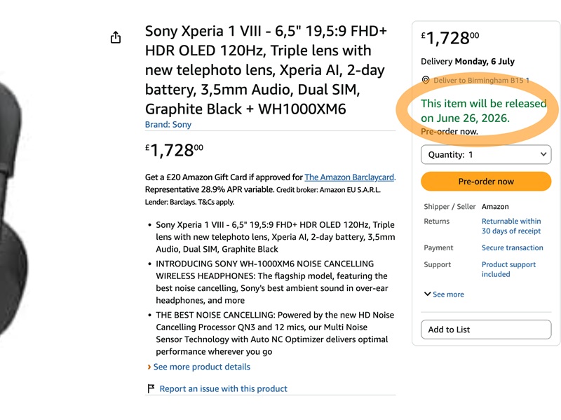Скриншот 2 Sony Xperia 1 VIII