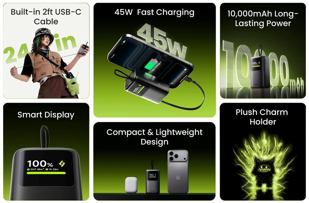 Основные характеристики Sharge HyperTower 45 Power Bank