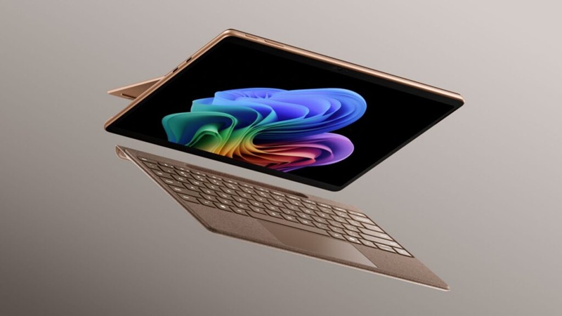 La nouvelle Surface Pro (2026) avec puce Snapdragon X2, disponible en coloris Platinum, Black et Dune.