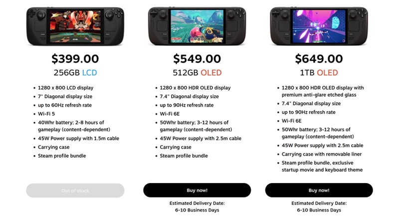 Новая версия Steam Deck с OLED-дисплеем