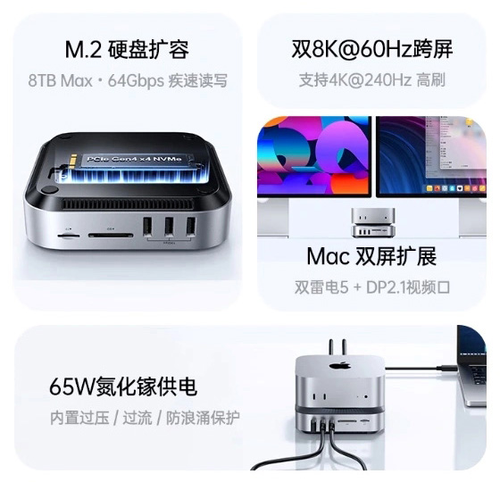 Корпус Ugreen с портами Thunderbolt 5