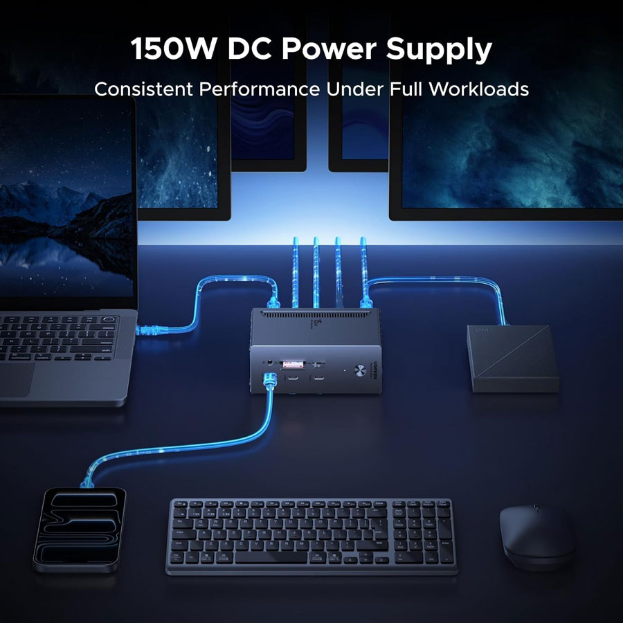 Интерфейсы док-станции UGREEN USB-C DisplayLink