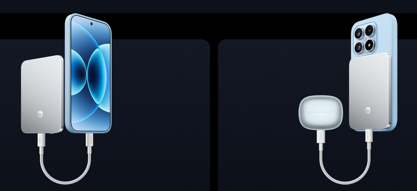 Різні кольорові варіанти Ultrathin Magnetic Power Bank