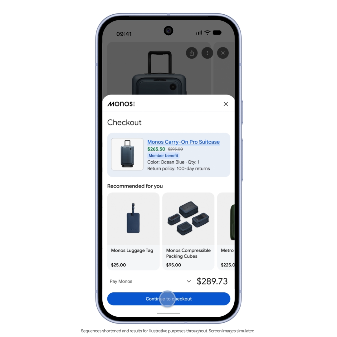 Purchase interface on a smartphone
