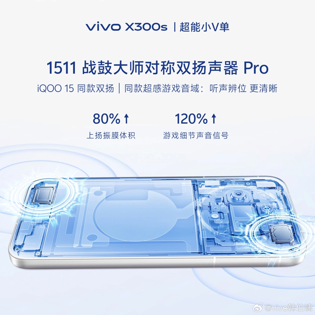 Vivo X300s front and back view