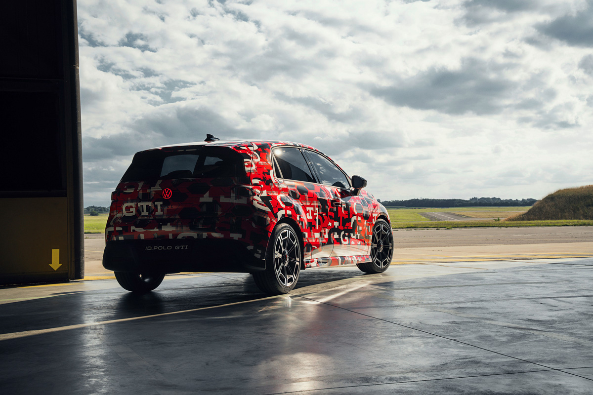 Vue arrière de la Volkswagen ID. Polo EV
