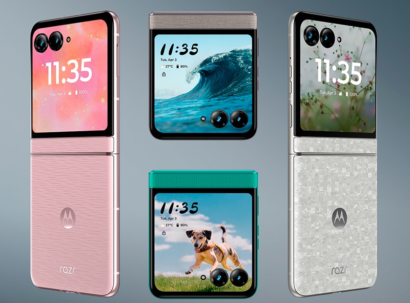 Das Razr 70 ist in drei PANTONE-Farben erhältlich.