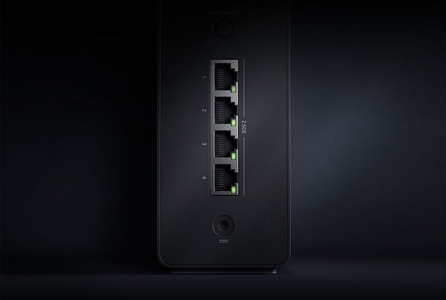 Die 2,5-GbE-Ports des Xiaomi BE7200 Pro. Abbildung: Xiaomi