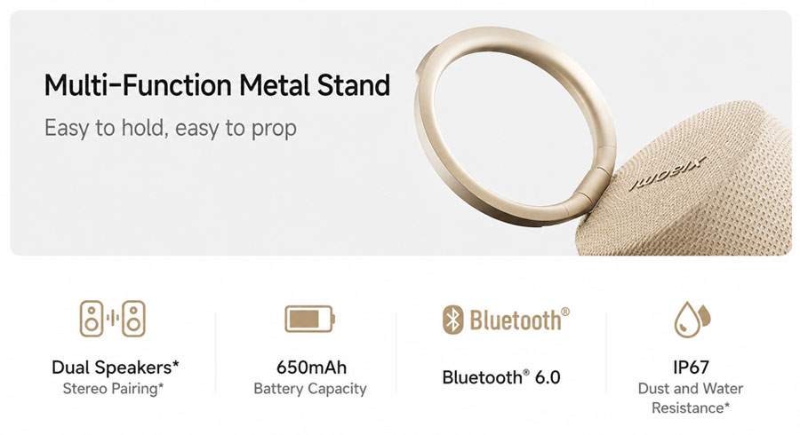Bluetooth-колонка з широкополосним динаміком потужністю 3 Вт