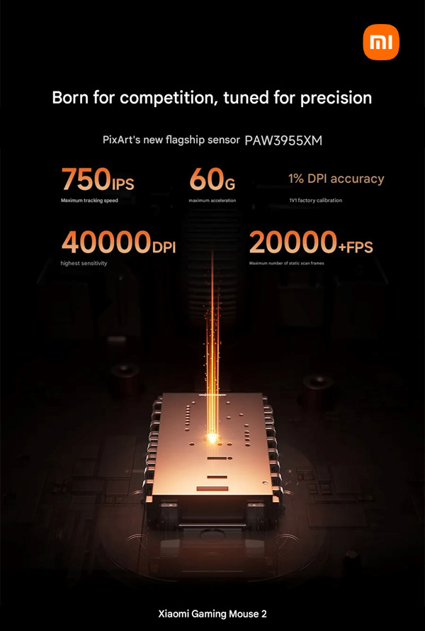 Teaser-Bild der Xiaomi Gaming Mouse 2. Illustration: Xiaomi