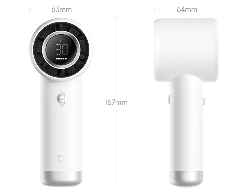 Габариты портативного вентилятора Xiaomi Mijia